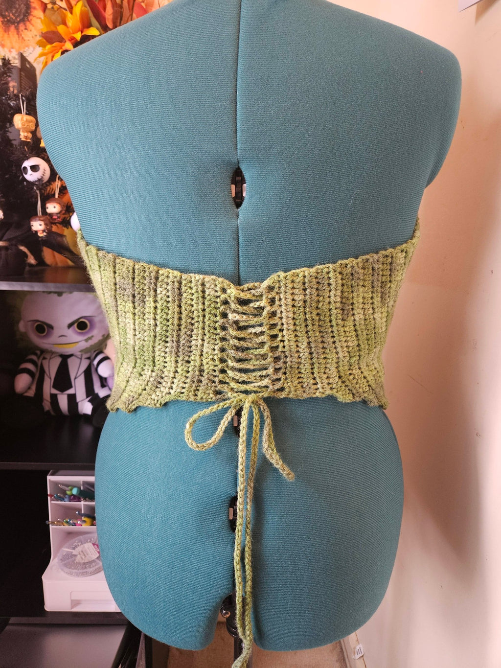 Crochet Green Goddess Halter Top