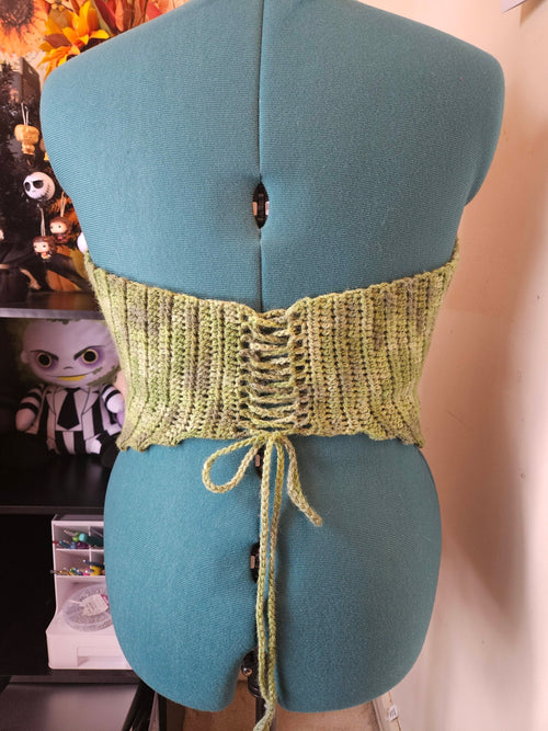 Crochet Green Goddess Halter Top